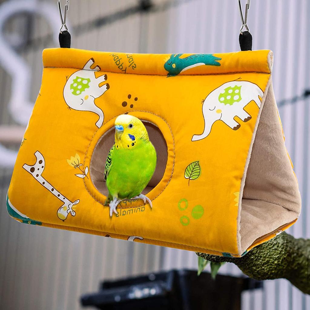 Winter Thick Pure Cotton Parrot Hammock - Triangular Bird Sleeping Nest