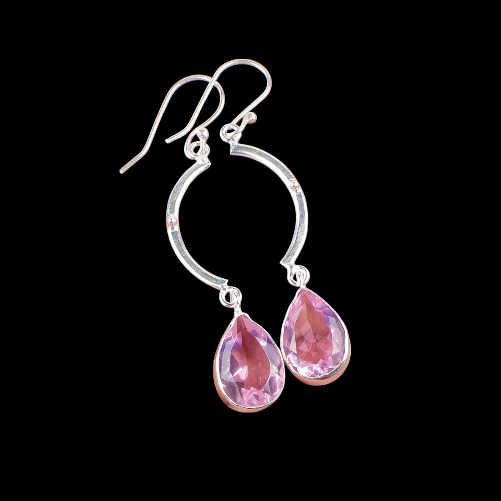 

Свадебный подарок Морган камень 925 стерлинговое серебро ювелирные изделия ручной работы серьги EE-43-11