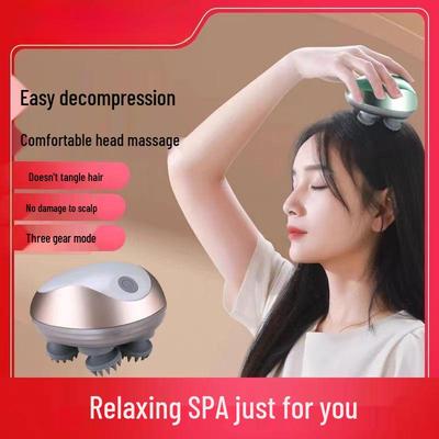 Intelligenter Elektrischer Katzen- & Kopfhautmassagegerät - Mini Knetender Oktopus-Kopf-Massager