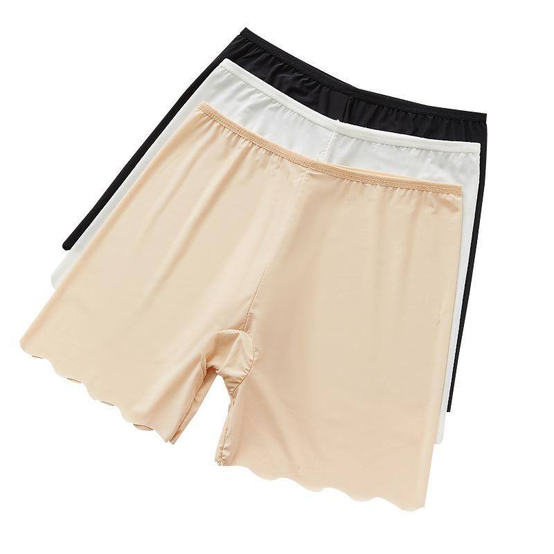 Eisseide Nahtlose Sicherheits-Hose Anti-Licht Damen Können Dreipunkt-Sicherheitsshorts Im Sommer Tragen, Dünne Leggings Damen Tragen Draußen