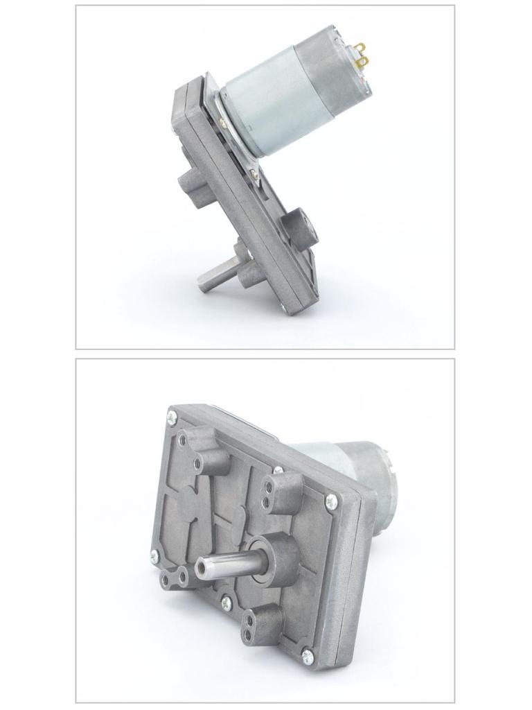 555 Geared Motor, 12V/24V, High-Torque, Reversible, 7-Shaped Metal Gear with Eight-Hole Coin Return