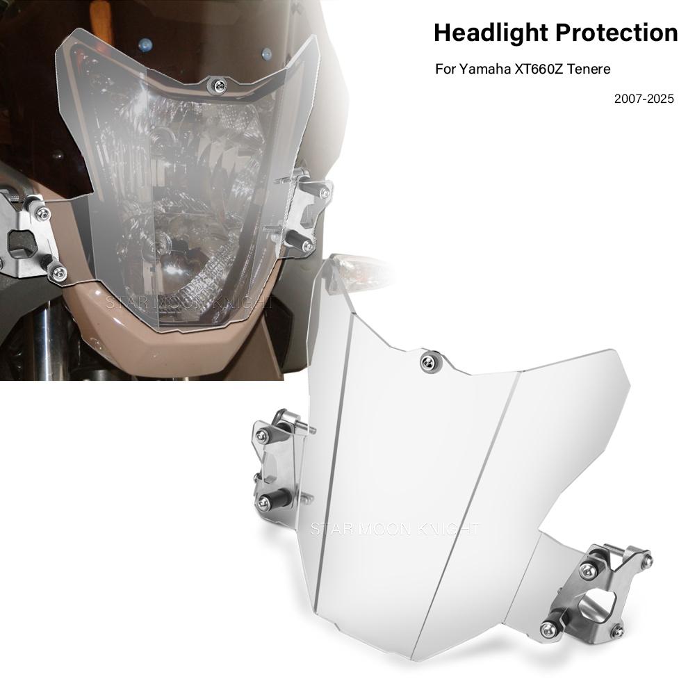 XT 660 Z Acrylic Headlight Guard For Yamaha XT660Z Tenere Accessories Headlight Protection Cover