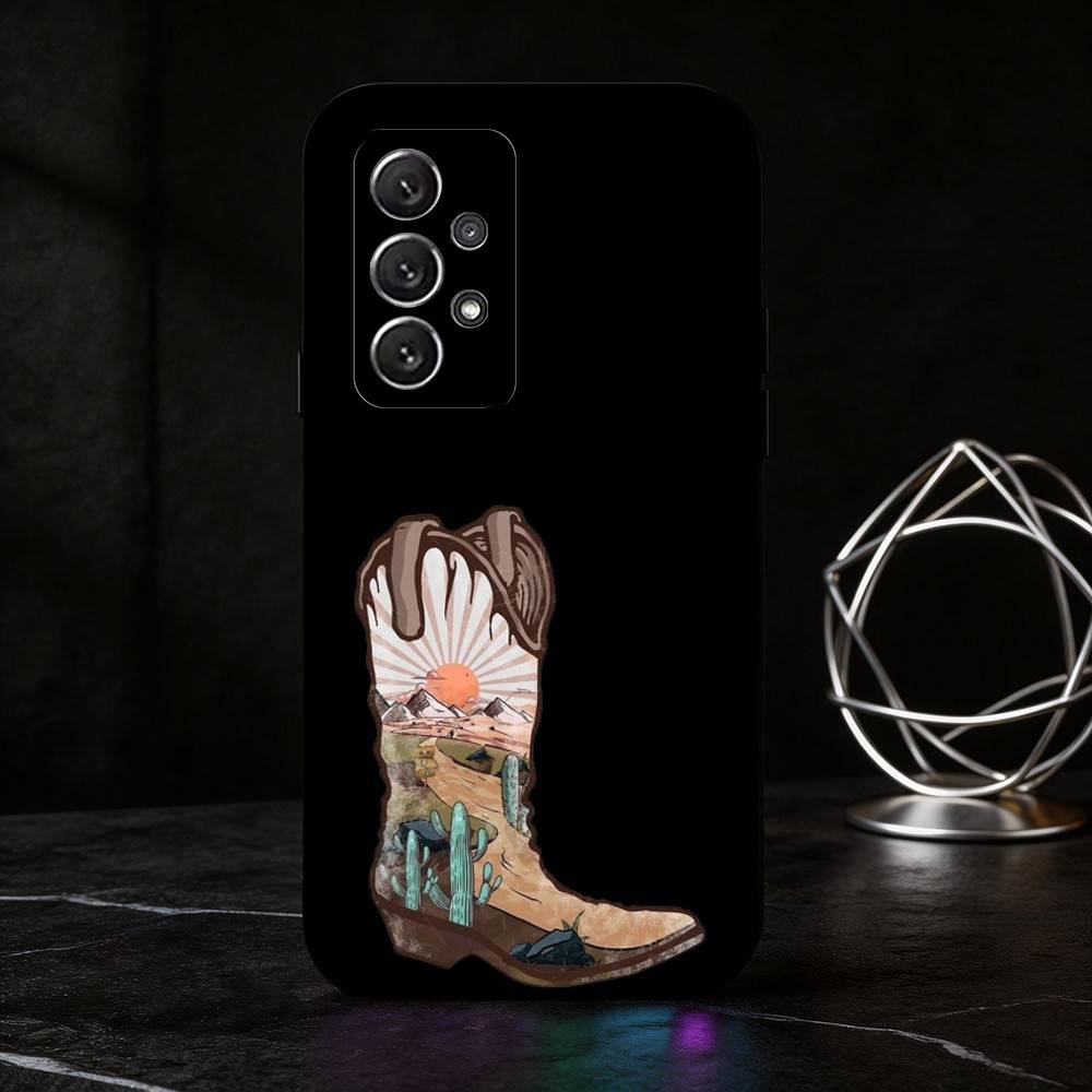 

W-Western Vintage phone Case For Samsung S25,24,21,22,23,30,Ultra,20,Plus,Fe,Lite,Note Soft Black Cover Samsung S20ULTRA5G