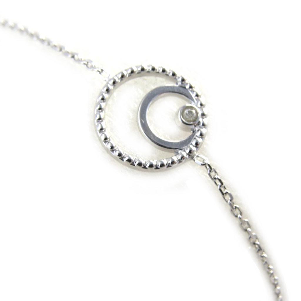 Altesse [M7982] - White 'Goddess' Silver Bracelet