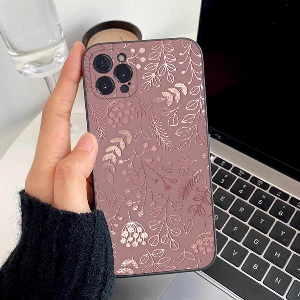 Beautiful Gold Rose Phone Case Silicone Soft For Iphone 16 15 14 13 12 11 Pro Mini XS MAX Plus X Cover
