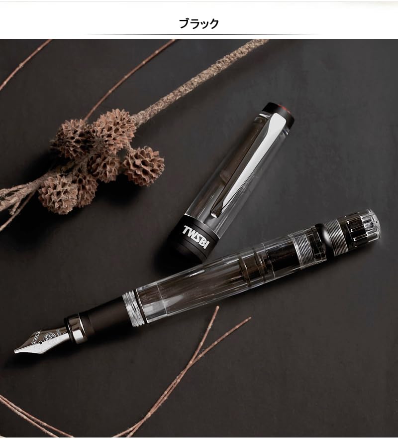 TWSBI Diamond 580 ALR Fountain Pen, Black, Extra Fine Nib, EF, TW100771