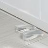 1Pc No-Drill Adjustable Shaped Door Stopper; Movable, Windproof, Anti-Collision; Prevents Finger Pinch Injuries