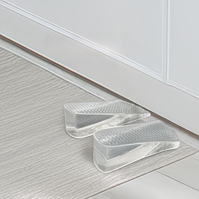 1pc Adjustable Shape Door Stopper Punch-Free Windproof Anti-Collision Hand Pinch Protection Household Door Accessory