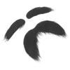 Conjunto de Barba e Sobrancelhas Postiças Autoadesivas 3 Peças Fantasia de Halloween Pelos Faciais Espessos Bigode Sobrancelhas Acessórios de Festa Cosplay