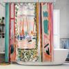 Bohemian Shower Curtain Set Abstract Art Pattern Waterproof Fabric Bathroom Decor Vintage Floral Backdrop Modern Farmhouse Style