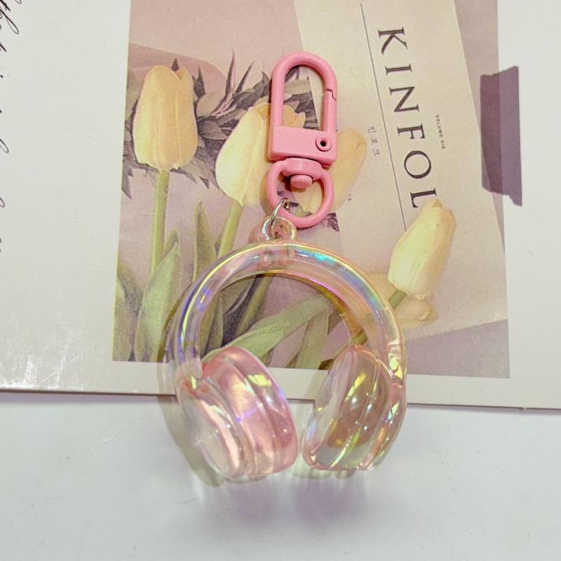 1 Piece Mobile Phone Chain Earphone Charm Backpack Hanging Decoration Cute Colorful 3D Earphones Pendant Keychain Gifts