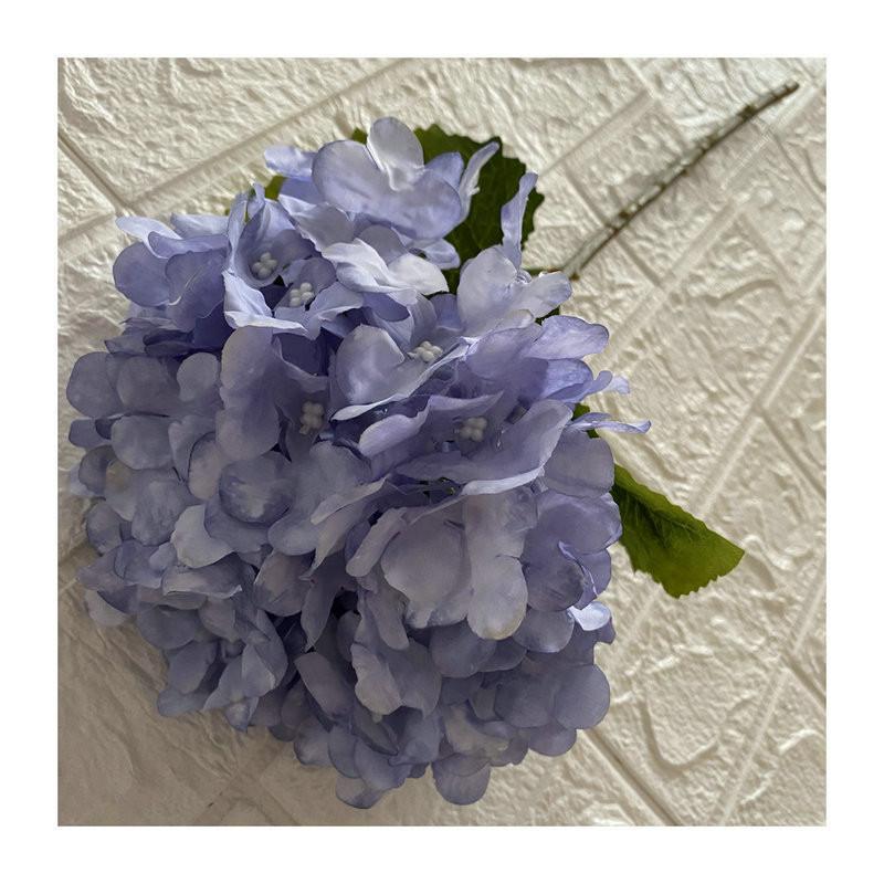 Artificial Silk Hydrangea Flower Lifelike Single Stem For Wedding Home Decor