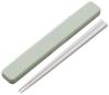 Skater Chopsticks and Case Set ABC3AG-A 18cm Antibacterial Silent Dusky Green