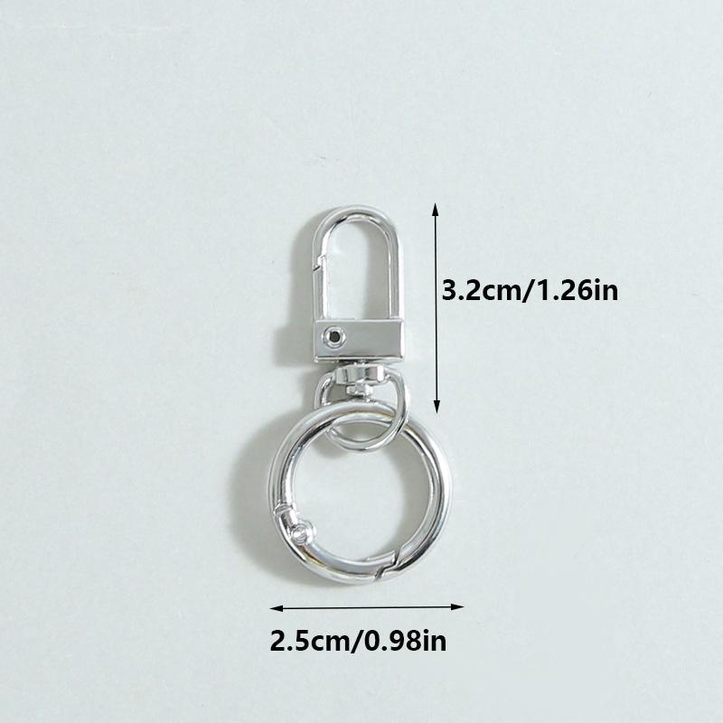 1pcs Zinc-Alloy Keychain Hook with Key Ring Bag Clip Hook with Spring Ring for Lanyard Making DIY Crafts Keychain