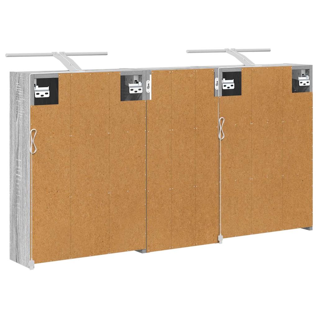 Bathroom Cabinet Set 3 Pcs 116 X 16 X 62.5 Cm Engineered Wood