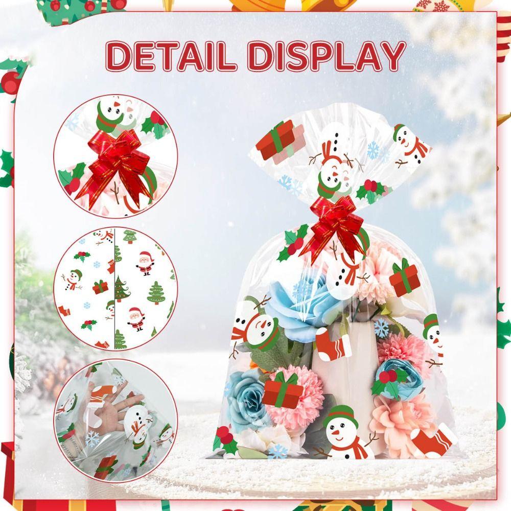 10Pcs Snack Packaging Christmas Packaging Bag Party Supply Merry Christmas Cookie Gift Package Xmas Tree Snowman Santa Clause