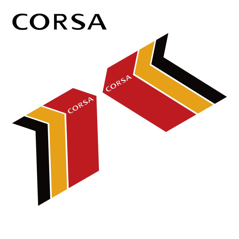 2pcs Car 3 Color Stickers For Opel Astra Corsa ignia Opc Vectra Zafira Grandland Meriva Mokka Crossland X Auto Accessories