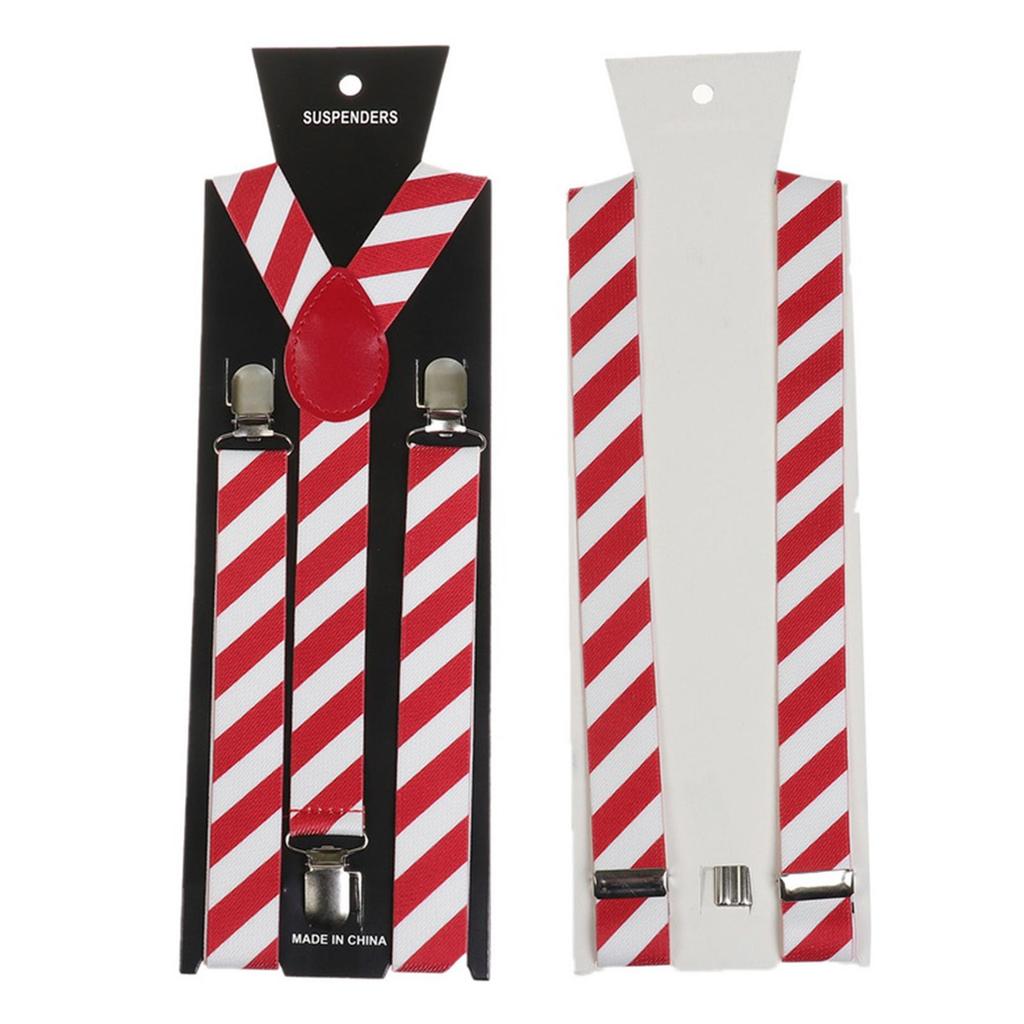 Unisex Y Back Suspenders 3 Clips Adjustable Elastic Braces