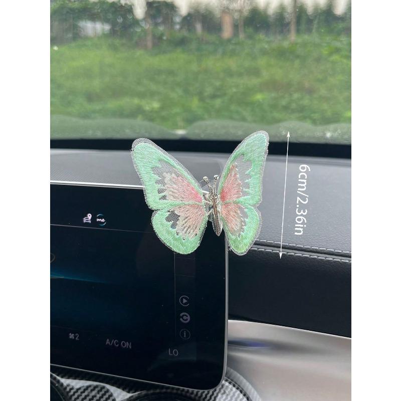 1pc Moving Butterfly Car Center Console Car Accessories Interior Decoration