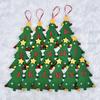 Christmas Tree Pendant Ornament with Lanyard 26 Letter Design Felt Fabric Holiday