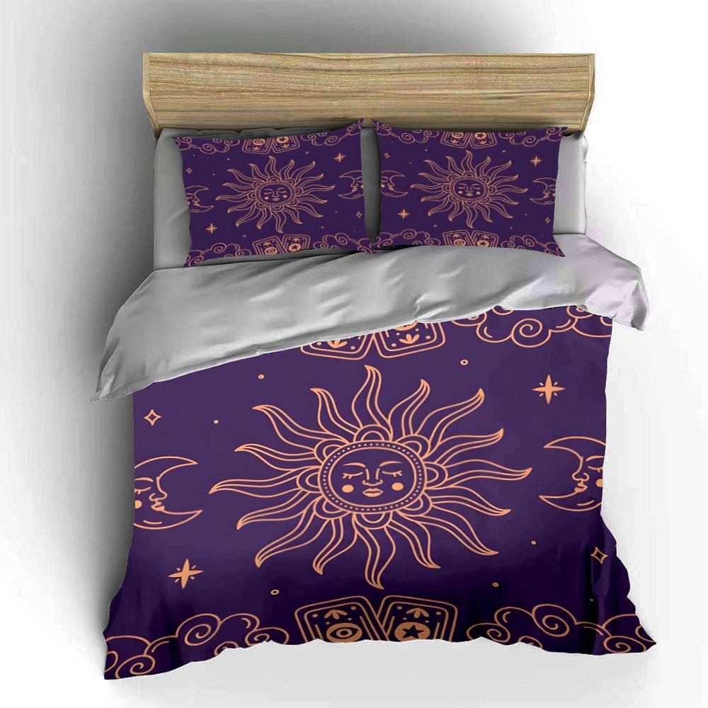 Mystical Sun Moon Tarot Set  Kid'S And Adults' Bedroom Decor, Exquisite Three-Piece Bedding Set Gift