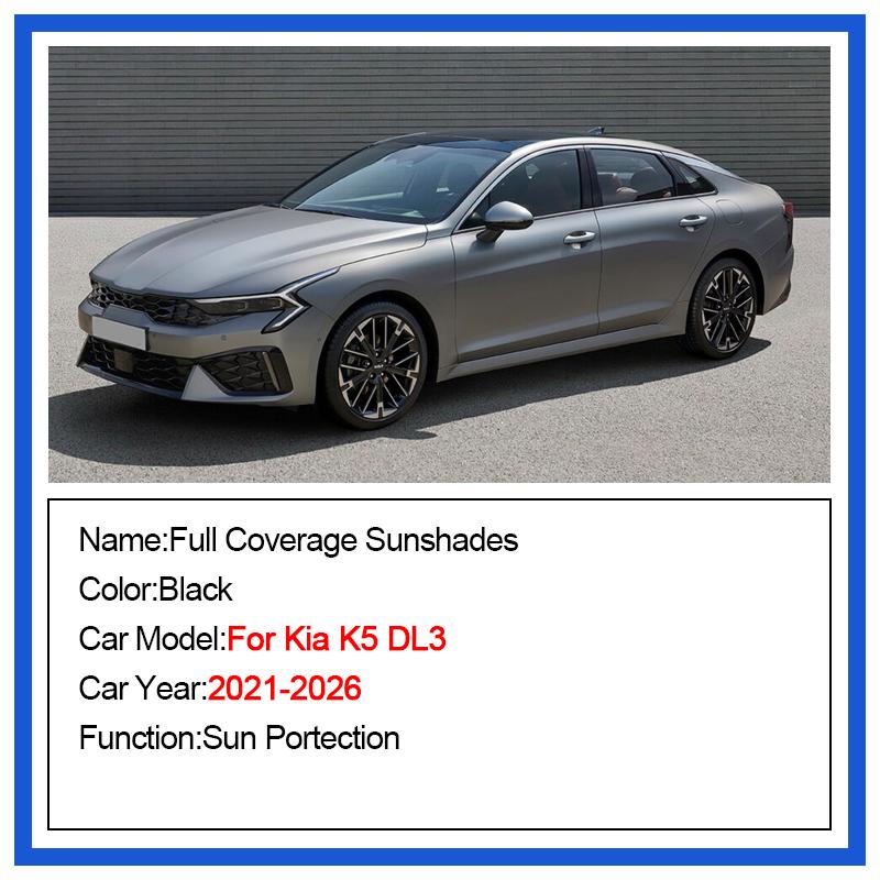 Auto Accessories For Kia K5 DL3 2021 2022 2023 2024 2025 2026 Car Window Mesh Sunshade UV Protection Sun Visor Privacy Curtain