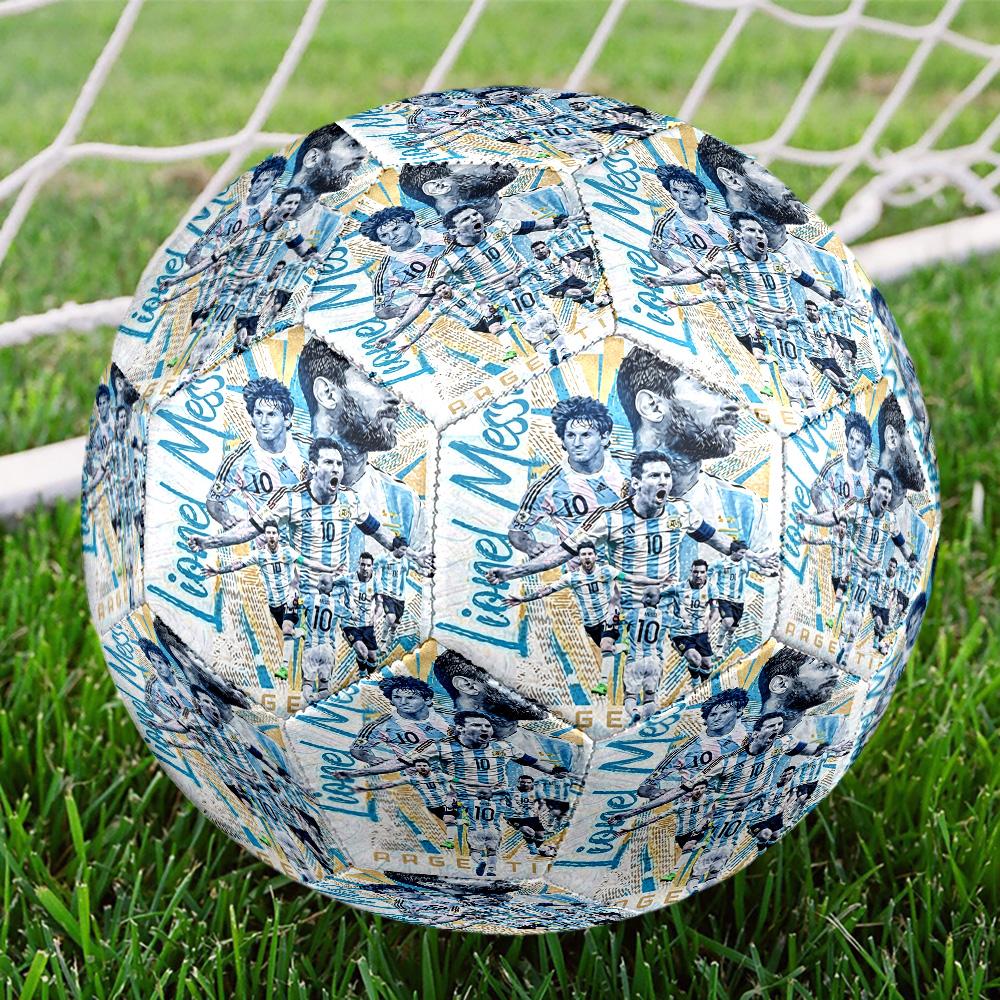 Messi 10 Number Soccer Jersey Prints Size 5 Soccer Ball Machinestitched Indooroutdoor Training And Matches Ideal For Soccer Enthusiasts
