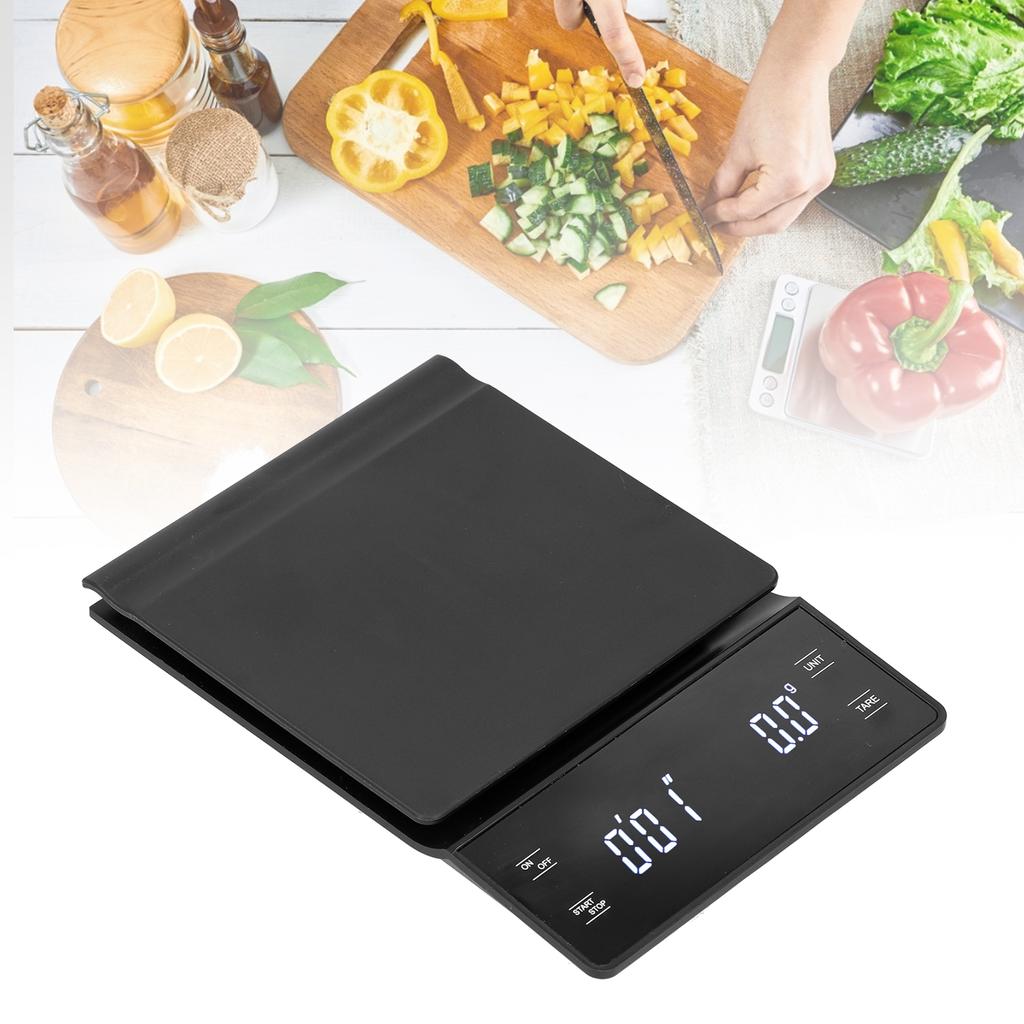 Digital Kitchen Scale Precise Timing Electronic Weighing Tool with LED Screen 3000g Range