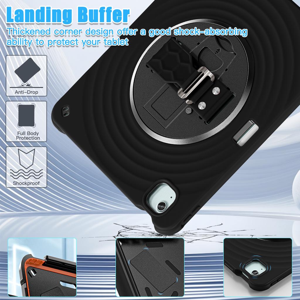 For iPad Air 13 (2025)/(2024)/Pro 12.9 (2022)/(2021)/(2020)/(2018) Case Kickstand TPU+PC+Silicone Tablet Cover