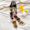 Scarf Luxury Streamers Bag Straps Oil Painting Style Small Ribbon Long Scarf Belt Spring and Summer Versatile Fashion Headband