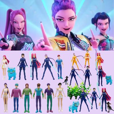 5pcs/set Kpop Demon Hunters Action Figure Toy Derpys Tiger Rumi Mira Zoey Sussy Figurine Doll For Fans Gift