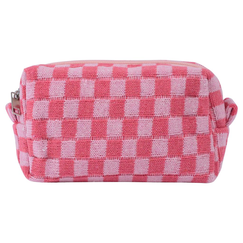 Plaid Cosmetic Bag Internet Celebrity Portable Multi-Functional Skin Care Product Storage Bag Classic Checkerboard Clutch Bag