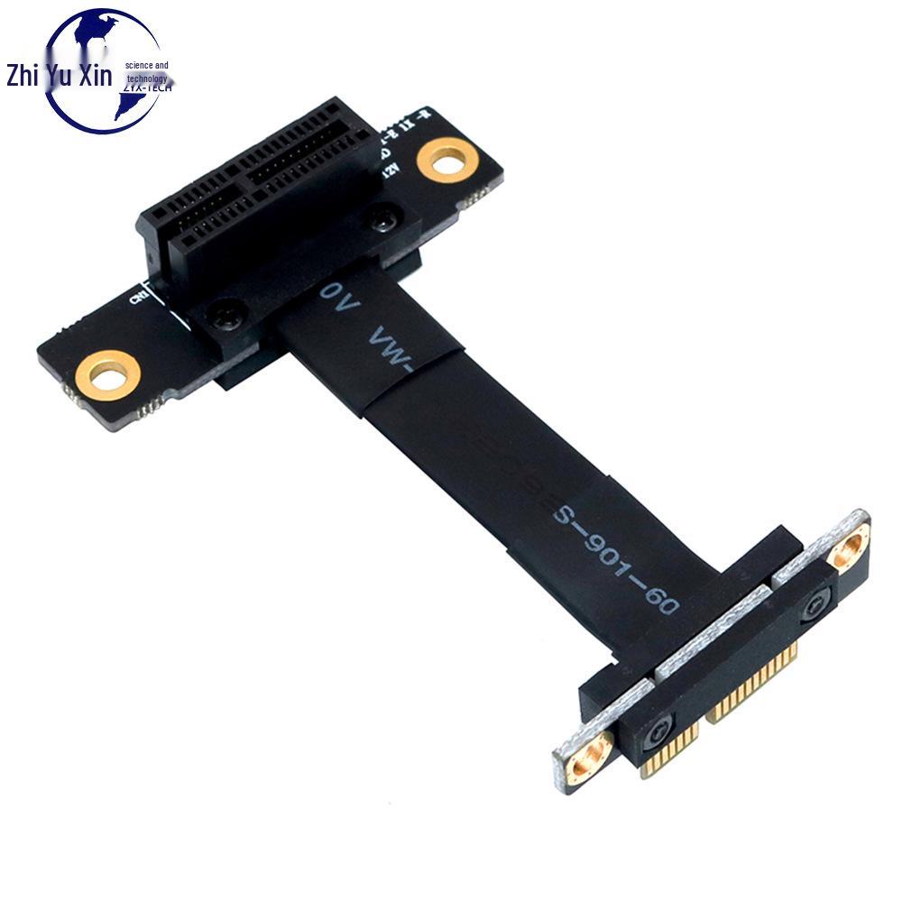 

2025 PCIe 1X 3.0 90° Dual Reverse Extension Cable for Sound and Network Cards 5cm Extender