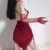 70CM DIY Dünnes Netz Transparent Uni Weich Sexy Cosplay Mode Persönlichkeit Kleid Accessoires Bühnenauftritt Damen Lange Handschuhe