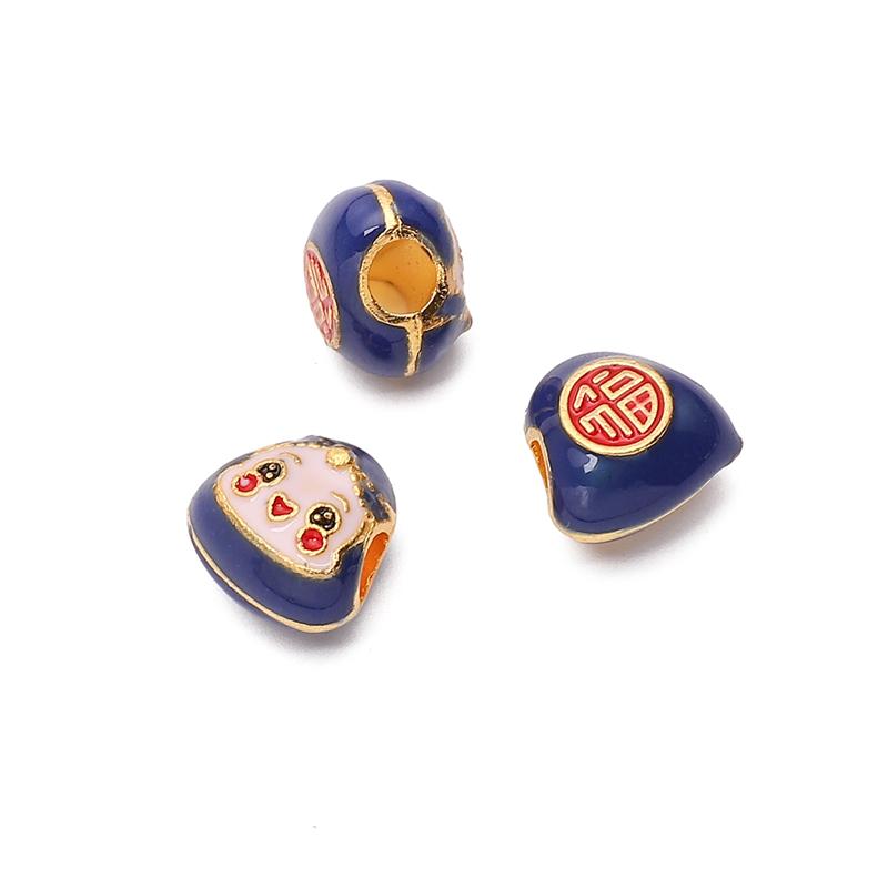 Brelocuri din aliaj Festivalul Bărcii Dragonului Zongzi Pandantiv Față Zâmbitoare pentru Confecționare Bijuterii DIY Brățară Colier