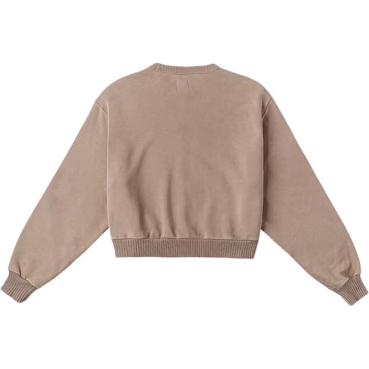 Vans Soft Comfortable Pullover Crop Long Sleeve Sweatshirt Women Sweatshirts Light-Brown VN000KCGYEH