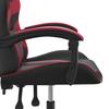 Gaming Chair Swivel Black and Burgundy Artificial Leather