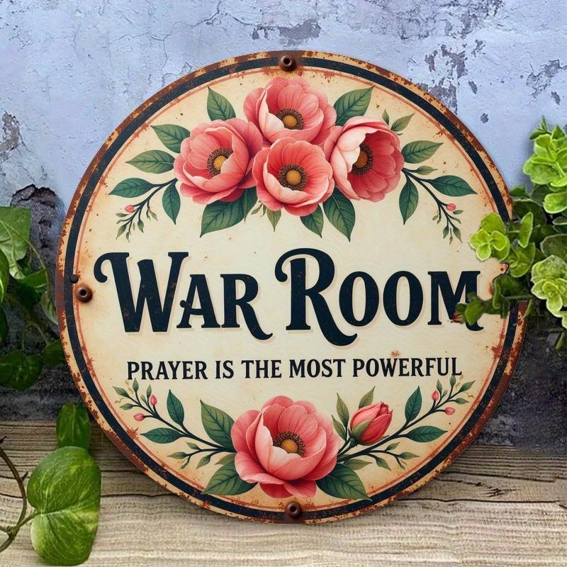 

2d Flat 20*20cm Wooden Sign, Prayer Is The Most Powerful Weapon Symbol, Home Gift Window Decoration, Porch, Room, Home, Wall Decoration, Gift Bedroom 20*20cm