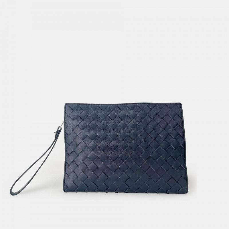 Genuine Leather Woven Card Holder Coin