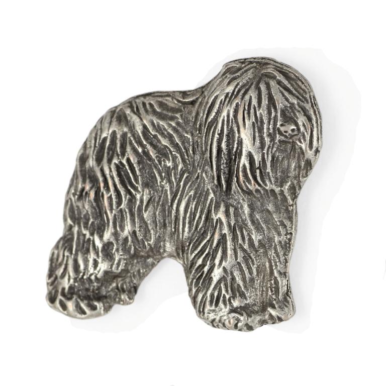 Polish Lowland Sheepdog, PON, Valee Sheepdog - Dog brooch in a gift box, elegant pin, lapel pin for Art-Dog brand jacket