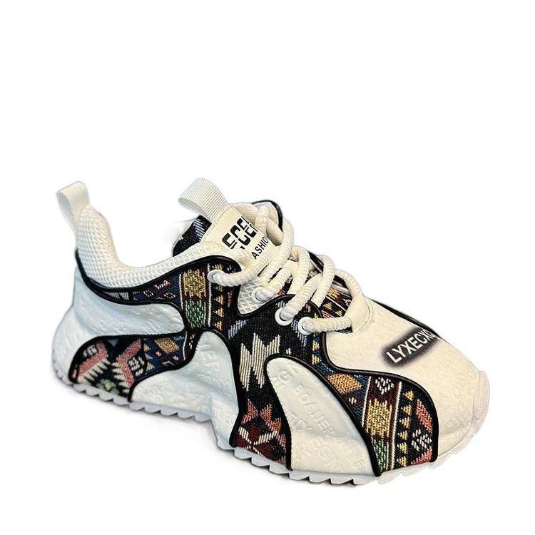 Autumn Niche Printed Forrest Gump Shoes Summer Sports and Leisure Thick-soled Heightening Bag-soled Dad Trendy Shoes