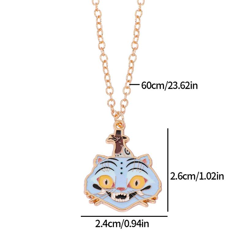 Kpop Demon Hunters Saja Boys Anime Necklace Cartoon Metal Pendant Creative Fashion Cosplay Jewelry Accessory Gift For Fans