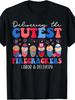 Delivering Cutest Firecrackers Labor Delivery 4Th of July T-Shirt Retro Casual Crew Neck Printed T-Shirt