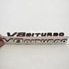 3D ABS Black Red Car Letters Logo V8 BITURBO Side Fender Badge Emblem Decal For Mercedes Benz AMG C63 E63S SL63 GLC63 G63 GLE63S