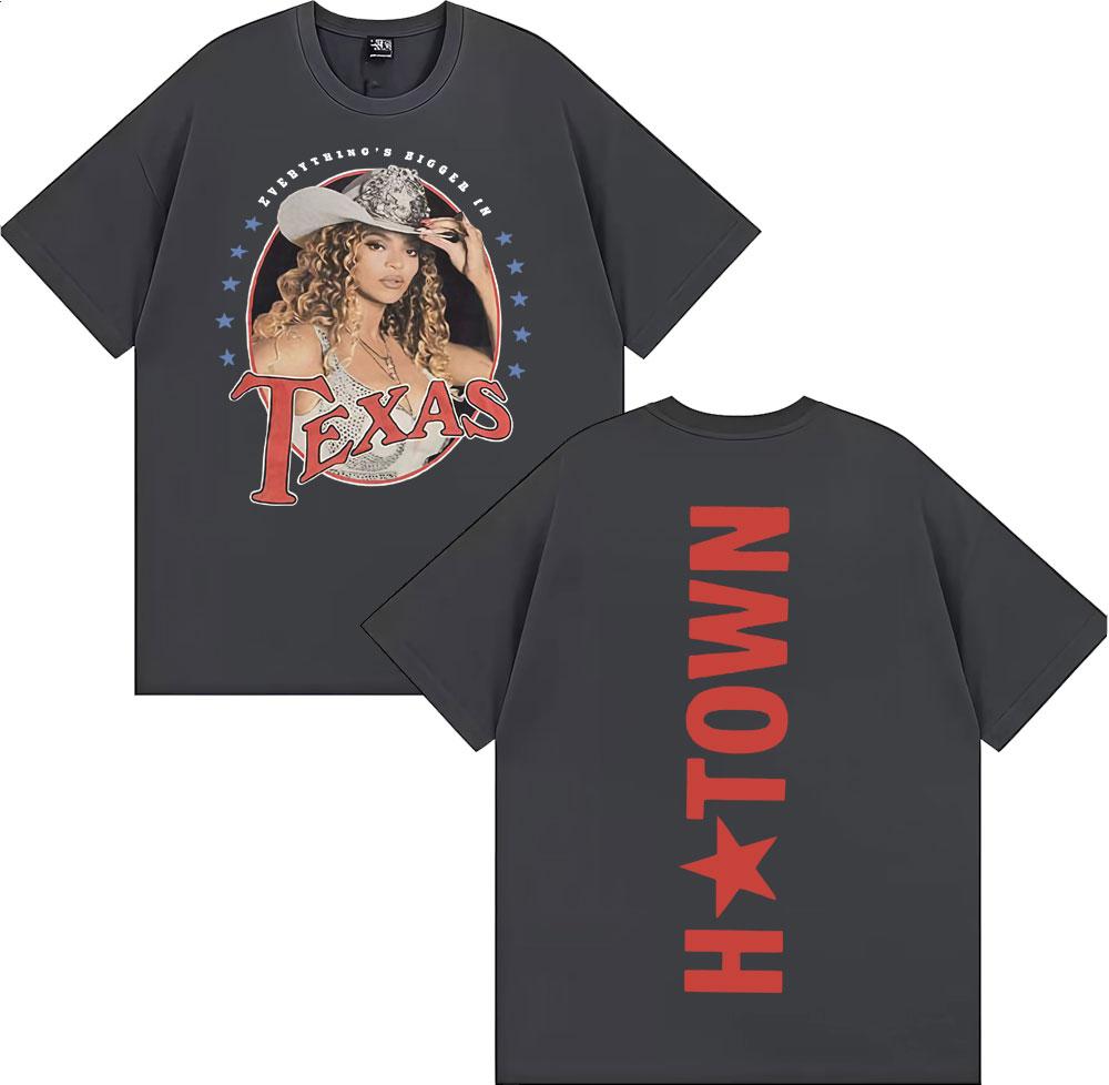 Cowboy Carter Beyonce Music Tour 2025 Graphic T-shirts Harajuku Hip Hop Retro T Shirts Men Women Summer Tops 100% Cotton T-shirt