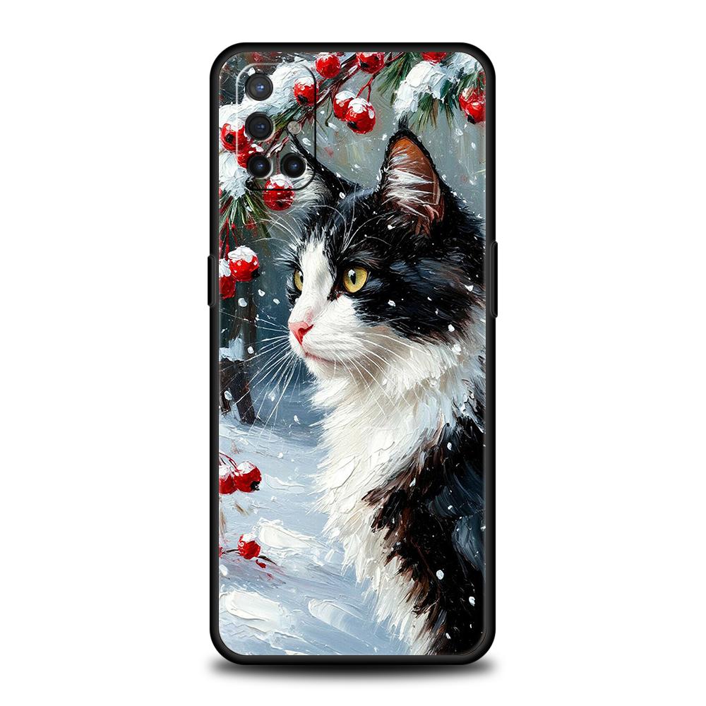 

Phone Case For Oneplus 13R 12R 13 12 10T 10R Nord N100 N200 N10 10 9 9R 9RT CE 2 Z Pro Soft TPU Cover Oil Painting Artistic Cat Nord N10 5G