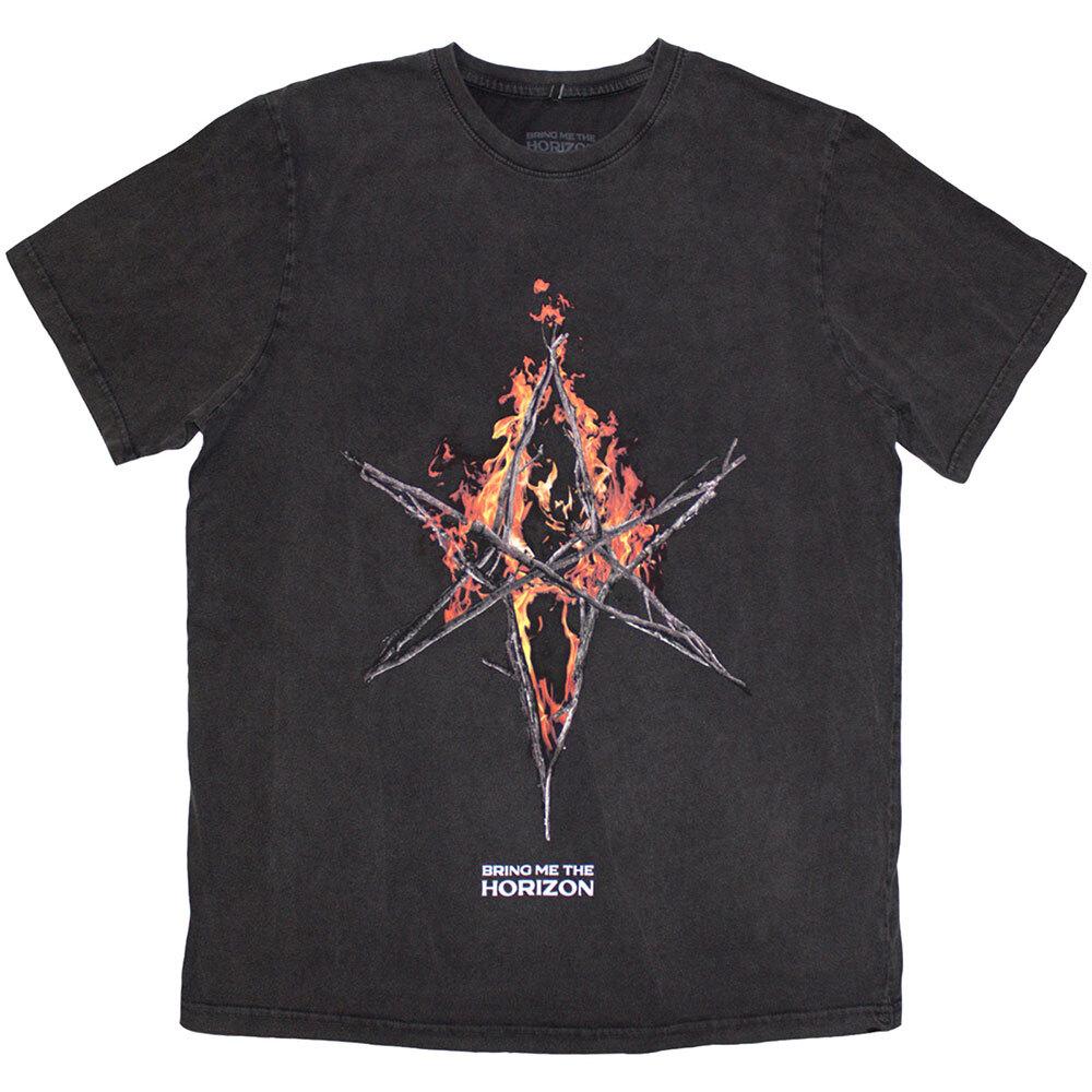 

Bring Me The Horizon Flame Hex Text Logo T-Shirt Grey New Unisex T-Shirt XXL