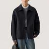 Italian Vintage Style Men's Double-Faced Wool Lapel Coat