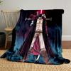 "Warrior with Sword and Dark Cloak" Patterned Blanket, Flannel, Suitable for All Seasons, Home Decor, Warm and Cozy
