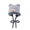 Cute bear plush hat women's winter plush warm wool hat cold protection ear protection face small bag head knitted hat
